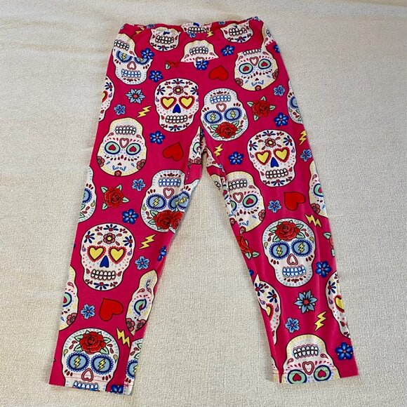 No Boundaries Skull Leggings Dia De Los Muertos Day of The Dead Juniors Sz 11/13 - Picture 2 of 7